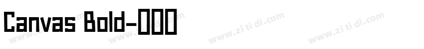 Canvas Bold字体转换
